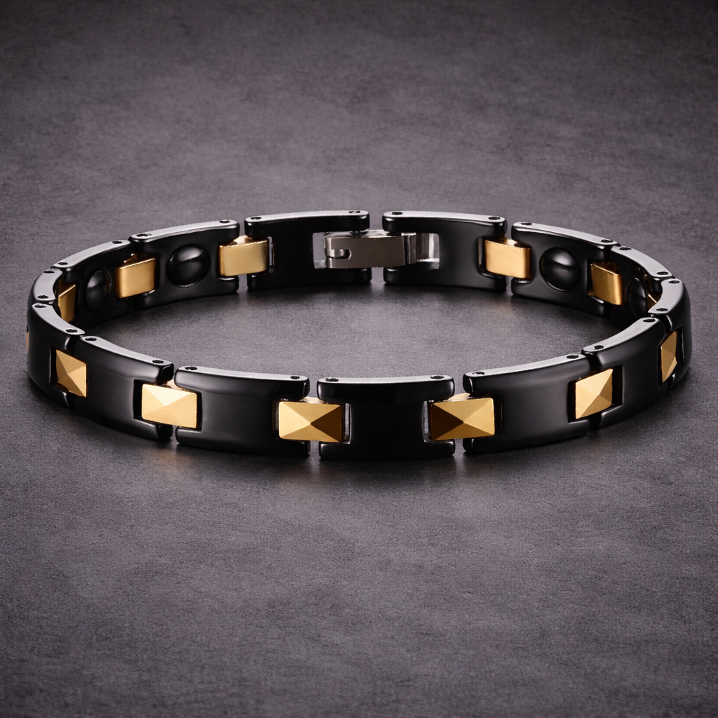 Keramische Armbanden voor Heren in zwart of wit met edelstaal accenten