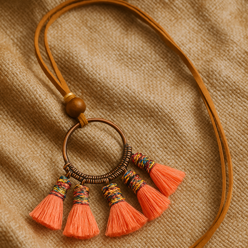 Boho kettingen met kralen, schelp, touw en leer – layered