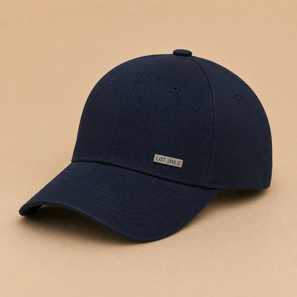 Navy katoenen Cap voor Heren op neutrale achtergrond