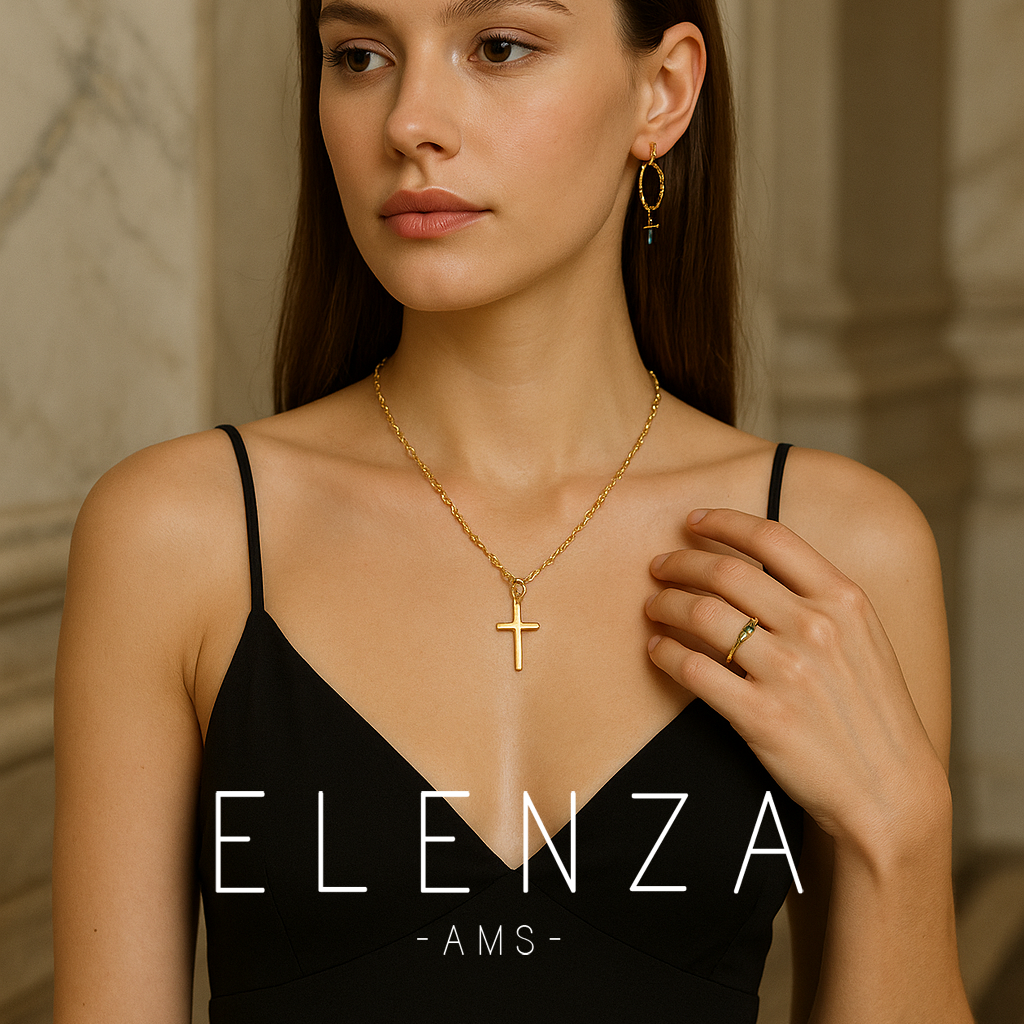 Elenza dames sieraden van 925 zilver met zirkonia en plating