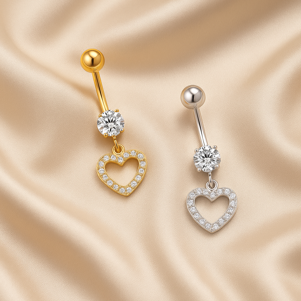 Navelpiercings dames van titanium & chirurgisch edelstaal – Cilla en LGT