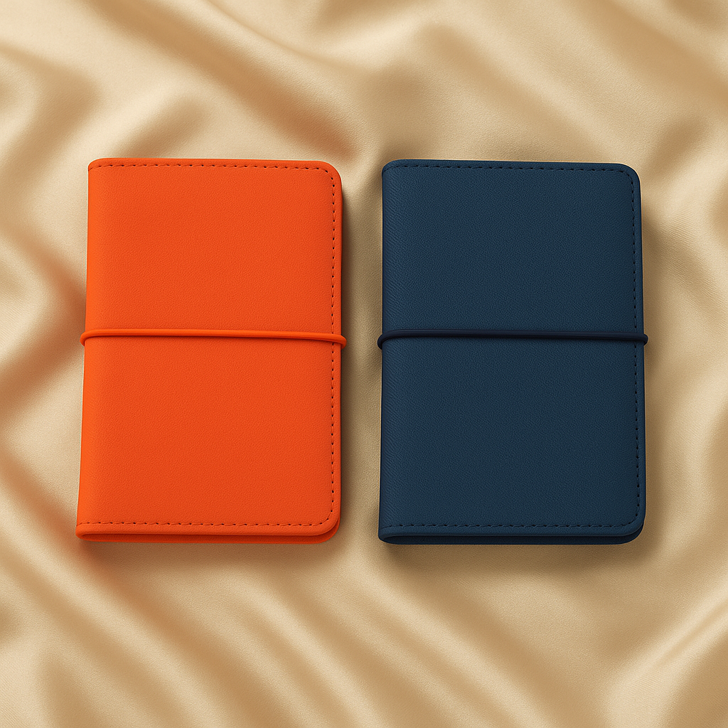 Paspoorthoezen van PU leer met elastiek en vakjes – Lookinggoodtoday