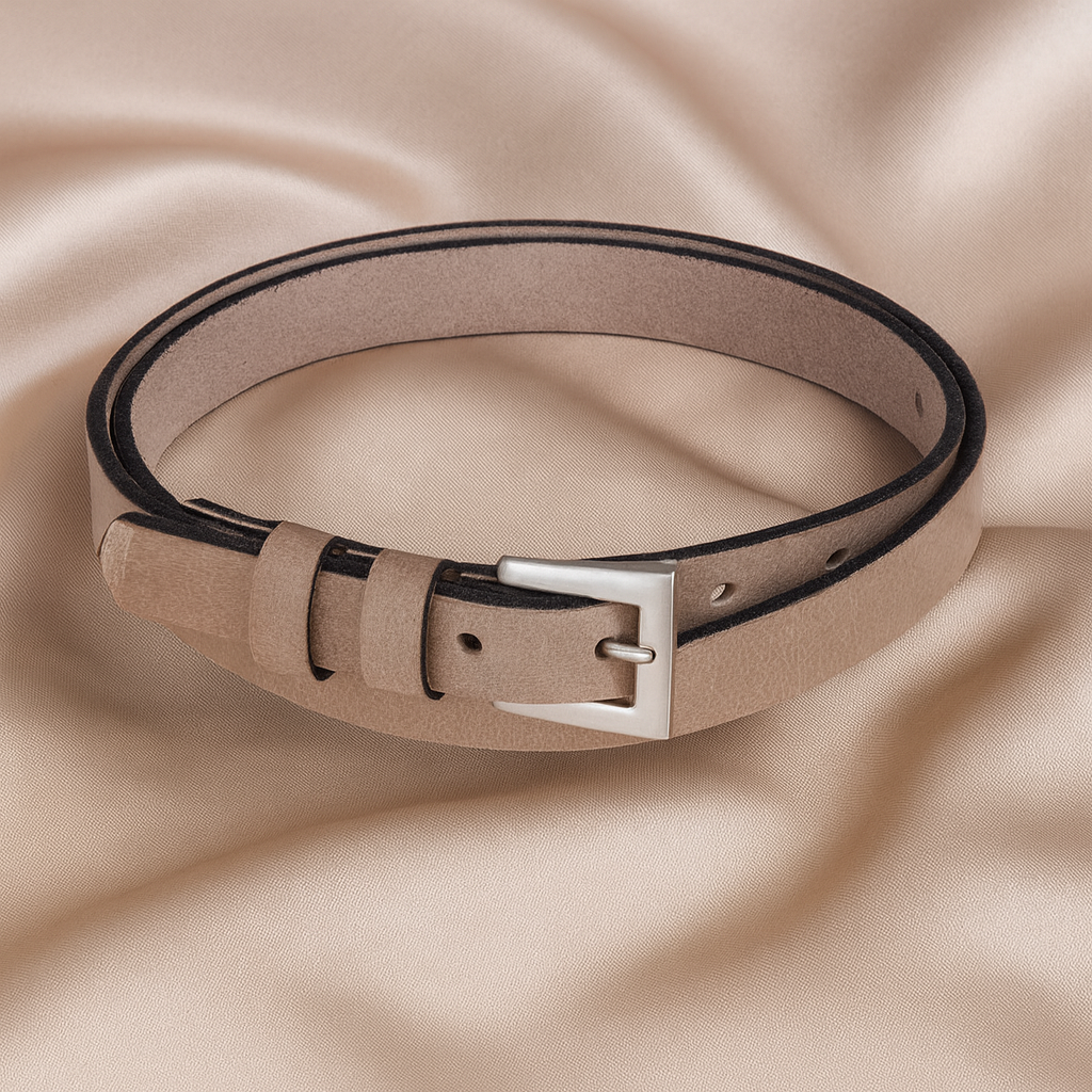 Leren damesriemen in cognac, bruin en goud – Lookinggoodtoday