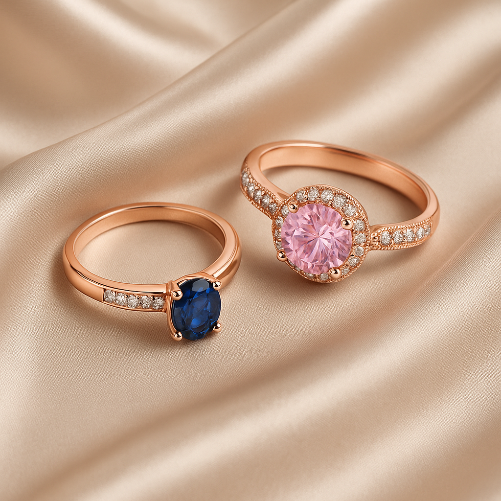 Ringen met edelsteen voor dames – maansteen, agaat, onyx in .925 zilver