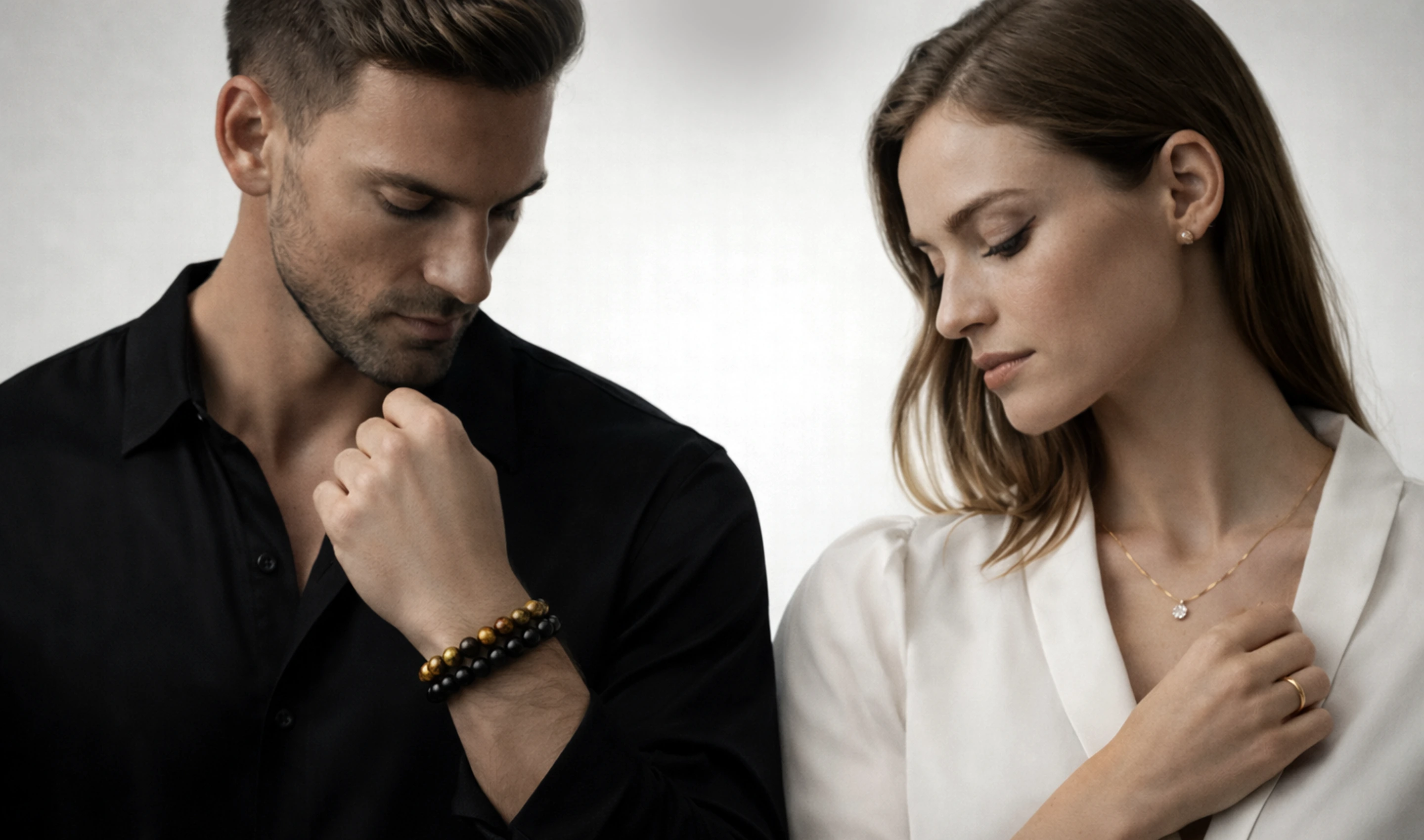 Sieraden homepage hero met dames- en herencollectie