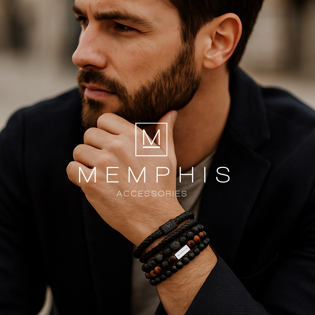 Memphis natuursteen armbanden in tijdloze, minimalistische stijl