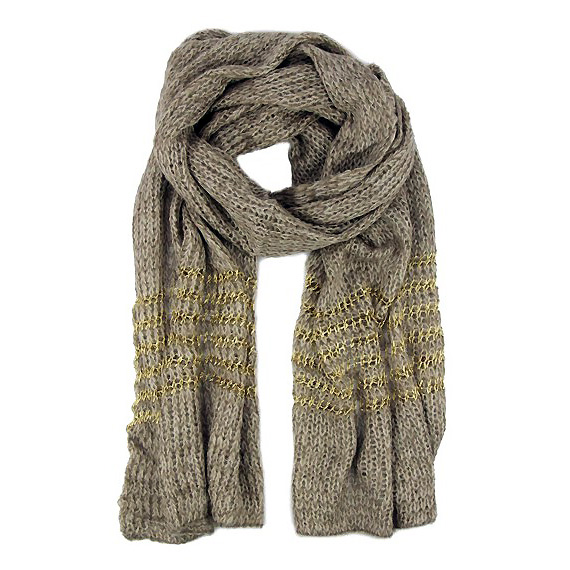 Hippe Dames Sjaal Taupe Goud huismerk kopen in de aanbieding