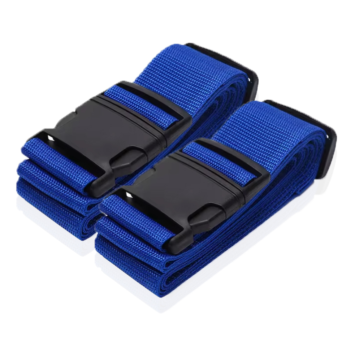 Bagageband - 2x Kofferriem Blauw afbeelding