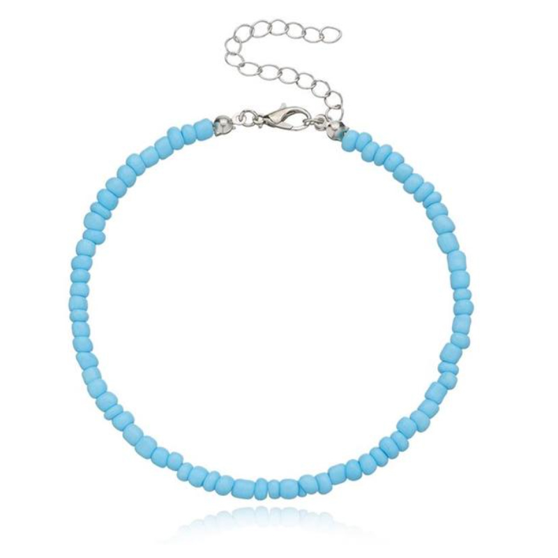 Bohemian stijl Kralen Enkelbandje - Blauw afbeelding
