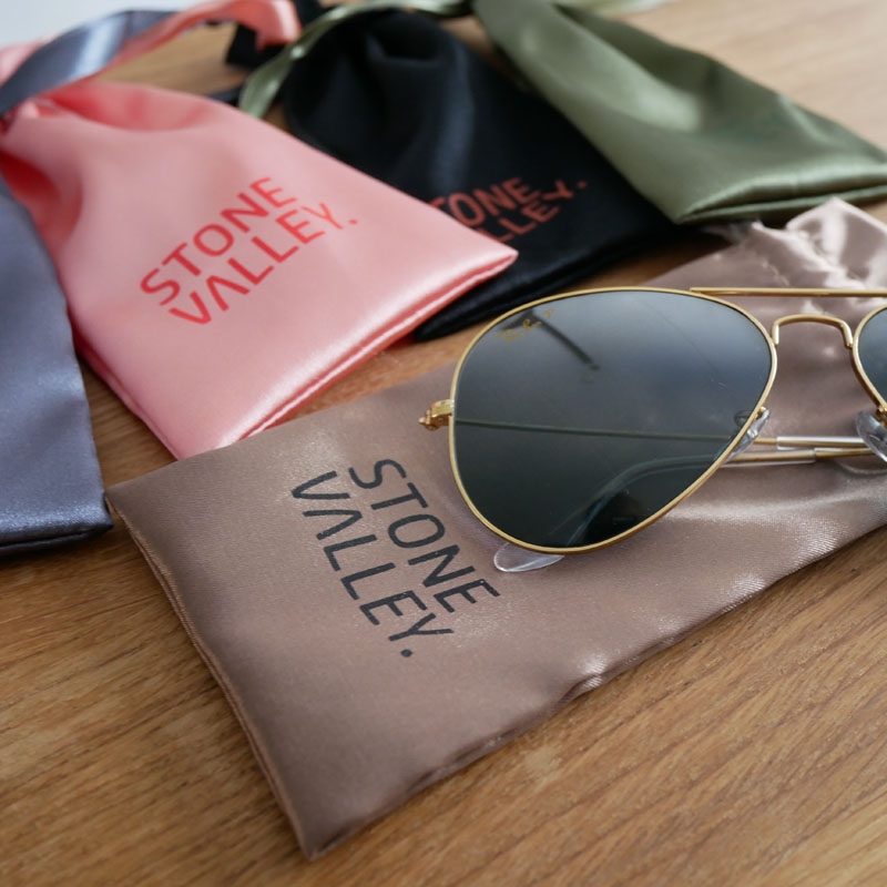 Brillenhoes Satijn Stone Valley - Bruin & Grijs afbeelding 3