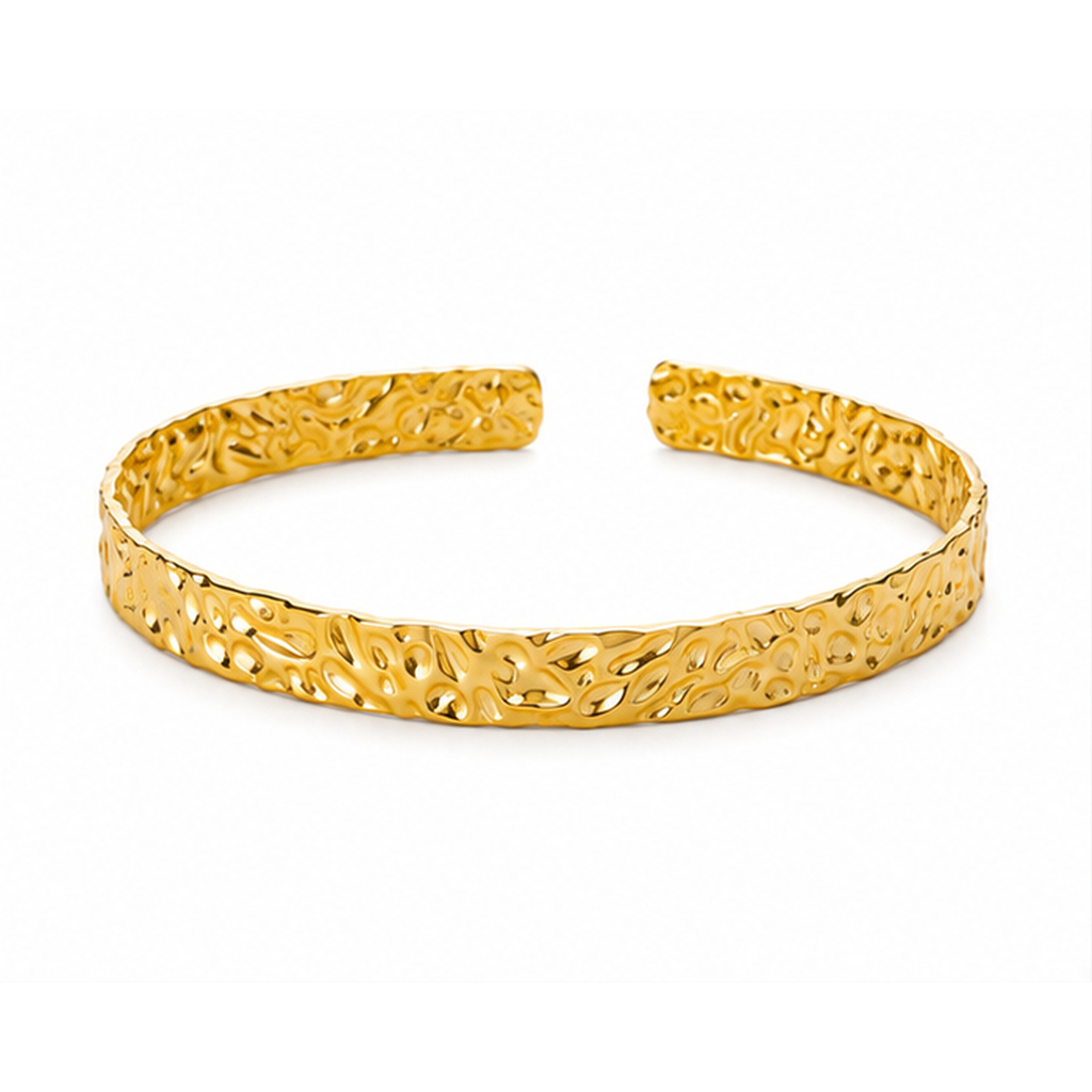 Cilla Jewels Goudkleurige Open Dames Bangle Armband met Siermotief