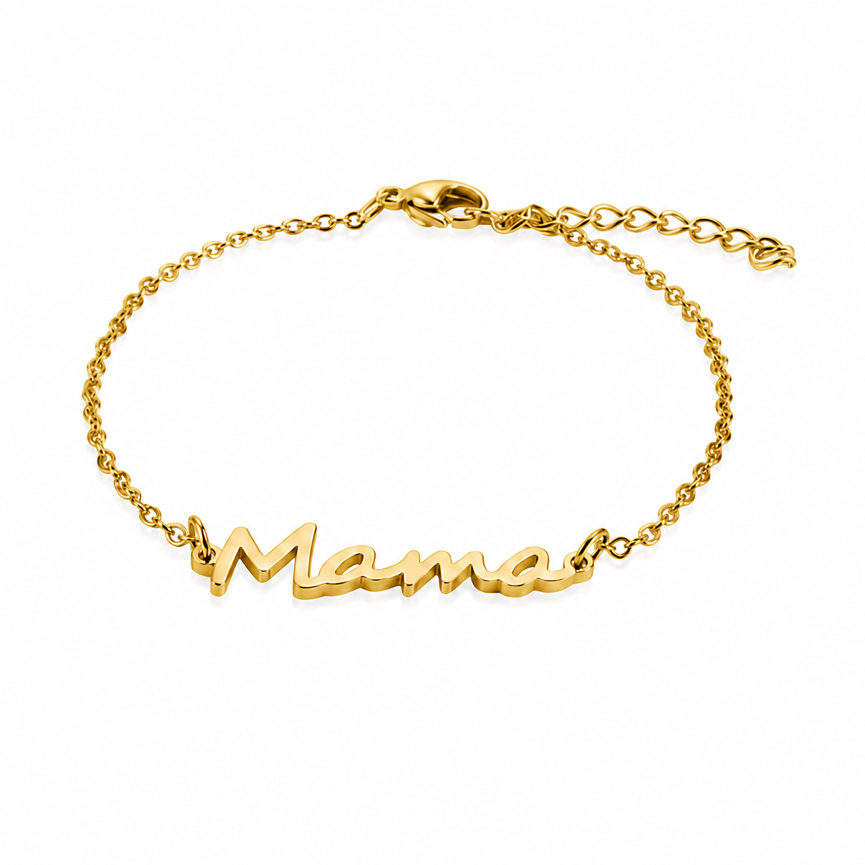 Cilla Jewels Goudkleurige Verstelbare Damesarmband met Mama Opschrift