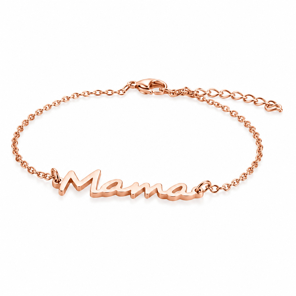 Cilla Jewels Rosegoudkleurige Verstelbare Damesarmband met Mama Opschrift afbeelding 3