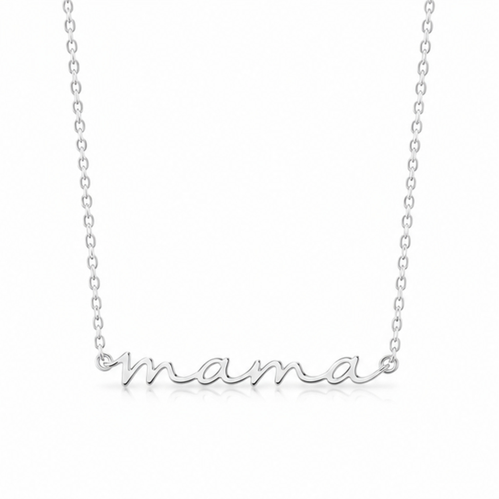 Cilla Jewels Zilverkleruige Mama Ketting van Edelstaal