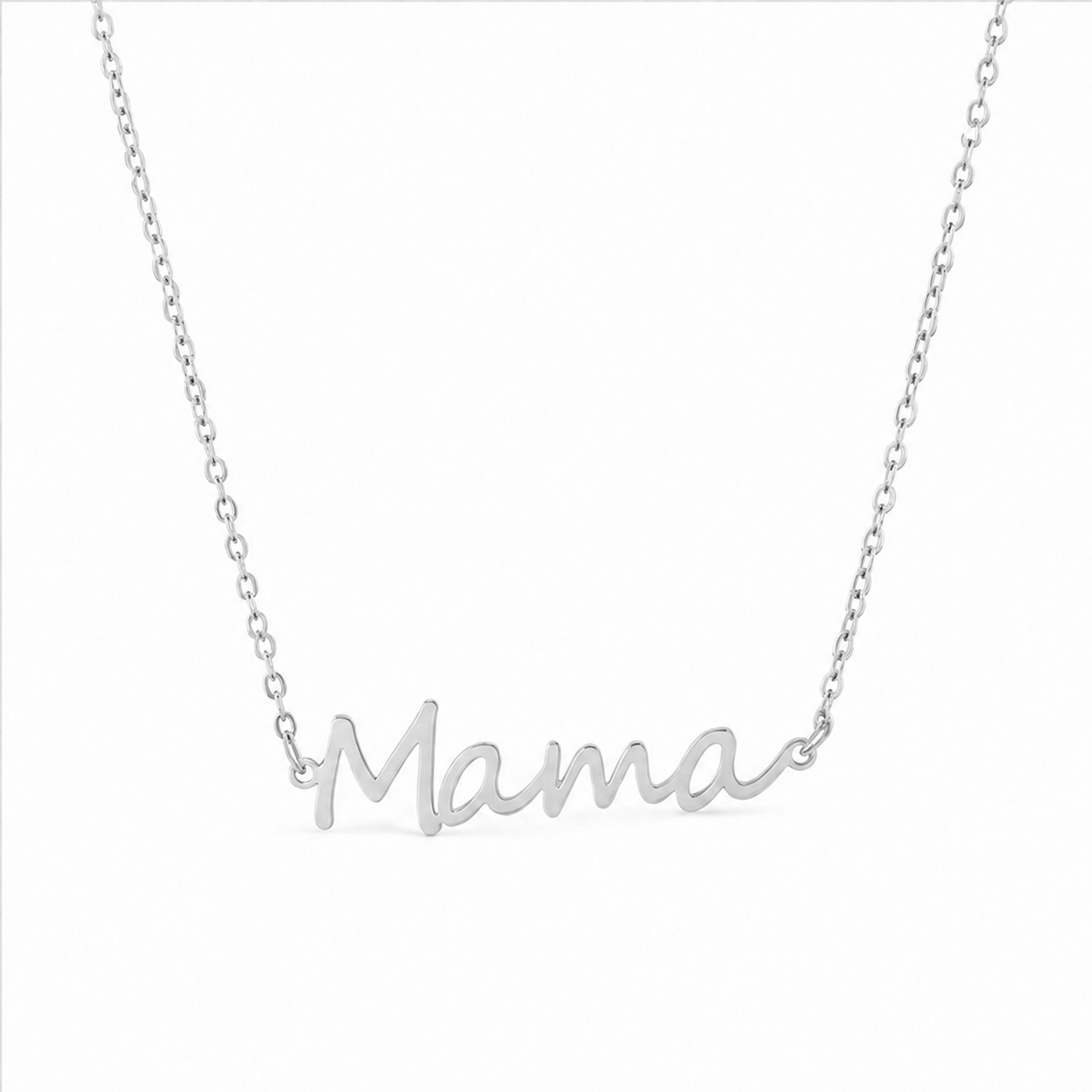Cilla Jewels Zilverkleurige Mama Ketting van Edelstaal