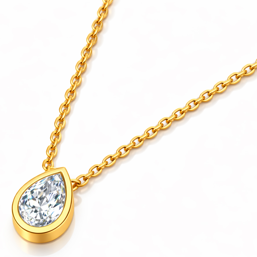 Cilla Jewels Ketting Dames Goudkleurig Druppel Zirkonia afbeelding 3