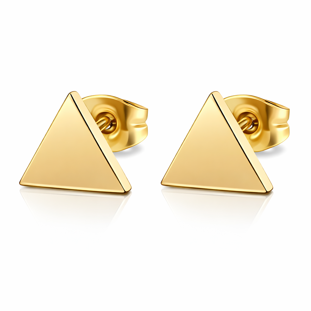 Cilla Jewels oorknoppen Edelstaal Driehoek Goudkleurig