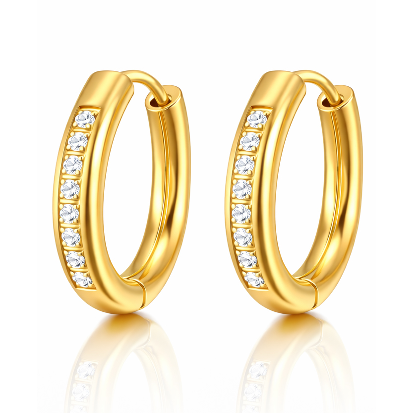 Cilla Jewels Oorringen Goudkleurig Zirkonia