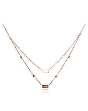Cilla Jewels dames choker Edelstaal Cylinder Square Rose