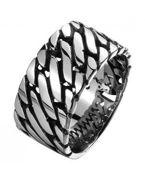Mannen ring Staal Silver Chain