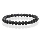6mm Memphis Natuursteen Armband - Lava