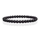 6mm Memphis Natuursteen Armband - Matte Onyx