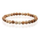 6mm Memphis Natuursteen Armband - Picture stone