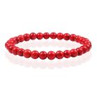 6mm Memphis Natuursteen Armband - Red Howlite