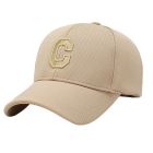Baseball Cap Geborduurde "C" - Beige & Goud
