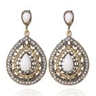 Bohemian oorbellen Heart Drop White
