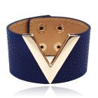 Brede Dames Armband Verstelbaar Goud en Blauw