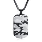 Camouflage Dogtag kettinghanger inclusief ketting