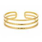 Cilla Jewels Goudkleurige Driedubbele Open Dames Bangle Armband