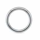 Cilla Jewels Zilverkleurige Gladde Damesneusring met Clickersluiting