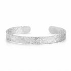 Cilla Jewels Zilverkleurige Smalle Dames Bangle Armband met Fijne Structuur