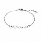 Cilla Jewels Zilverkleurige Verstelbare Damesarmband met Mama Opschrift