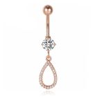 Cilla Navelpiercing met Hangertje - Druppel RosÃ© Goud