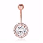 Cilla Navelpiercing van RVS - Bling RosÃ© Goud