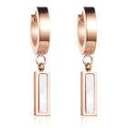 Cilla Jewels oorringen Titanium Rose met Wit