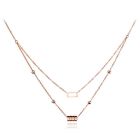Cilla Jewels dames choker Edelstaal Cylinder Square Rose