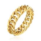 Cilla Jewels Damesring met Cuban Link Schakel - Goudkleurig 