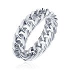 Cilla Jewels Damesring met Cuban Link Schakel - Zilverkleurig 