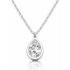 Cilla Jewels Ketting Dames Zilverkleurig Druppel Zirkonia