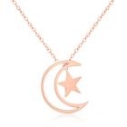 Cilla Jewels ketting Moon Star rosegoud Verguld