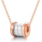 Cilla Jewels ketting Rosegoudkleurig Wit Roman Pendant