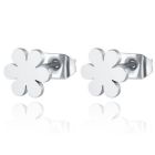 Cilla Jewels oorknoppen Edelstaal Bloem Zilverkleurig