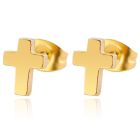 Cilla Jewels oorknoppen Edelstaal Kruis Goudkleurig