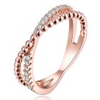 Dames Ring Rose Verguld van Edelstaal met Zirkonia