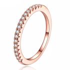 Dames Ring Verguld Edelstaal Rose Kleurig met Zirkonia