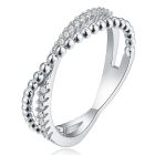 Dames Ring Verzilverd van Edelstaal met Zirkonia